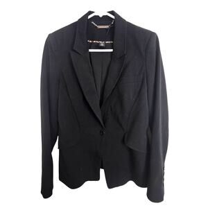 White House Black Market Blazer Sz 6 Career Corp Work Office Classic Peak Lapel